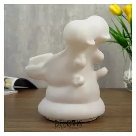 Ночник с подставкой для телефона LED RGB батарейки 3aaa белый 13,5х15х20 см