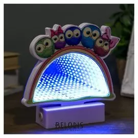 Ночник "Совята" эффект бесконечности 44хled диоды от USB 15,5х16,5х4,5 см