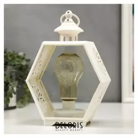 Ночник "Свечи" LED от батареек 3хааа белый 9,8х17,5х25 см