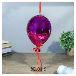 Ночник "Воздушный шар малиновый" от бат в компл 13х13х19 см