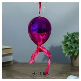 Ночник "Воздушный шар малиновый" от бат в компл 9,5х9,5х15 см