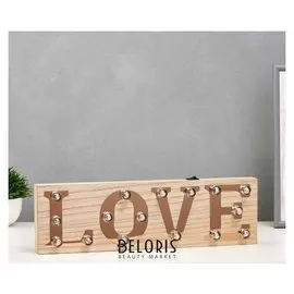 Ночник "Яркая любовь" 16хled от батареек 2хааа 3,3х40х12 см