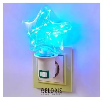 Ночник "Звезда" LED от сети 4х10,5х13,5 см