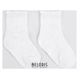 Носки детские, цвет белый, размер 18-20 (6-8 лет)