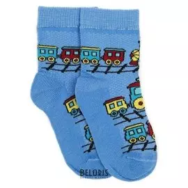 Носки детские, цвет голубой, размер 12-14