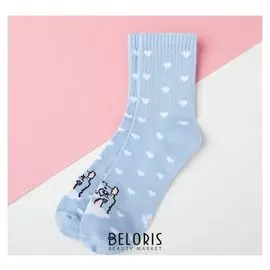 Носки детские Kaftan "Лама" р-р 14-16, голубой