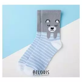 Носки детские Kaftan "Мишка" р-р 14-16, голубой