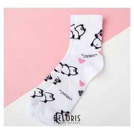 Носки детские Kaftan "Панды" р-р 14-16, белый