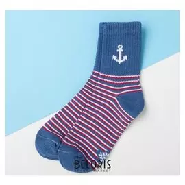 Носки детские Kaftan "Якорь" р-р 18-20, синий/красный