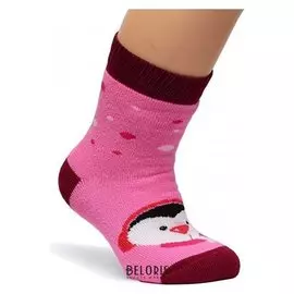 Носки детские махровые, цвет розовый, размер 14-16