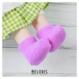 Носки для куклы, длина стопы 6 см, цвет фиолетовый