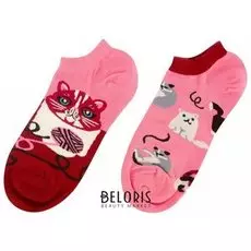 Носки короткие Кот с клубком