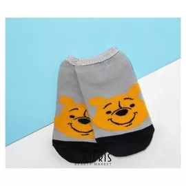 Носки (Следки), медвежонок винни, серый, 22-24 см