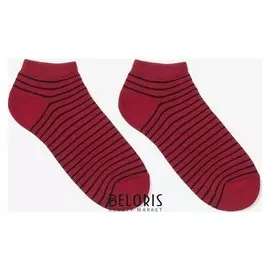 Носки женские махровые, цвет вишневый, размер 23-25