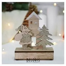 Новогодний декор с подсветкой "Праздник к нам идет" нд-043