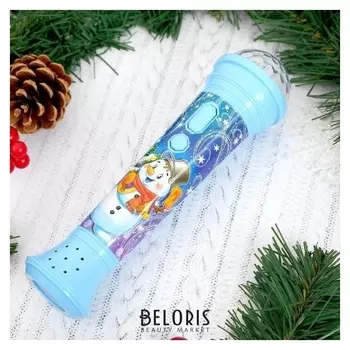 Новогодний микрофон «Весёлого нового года», световые, голосовые и звуковые эффекты, в пакете