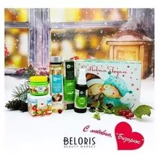 Новогодний набор с маслами: масло массажное 60 мл, масло кокосовое 100 мл, масло ши с маракуйей