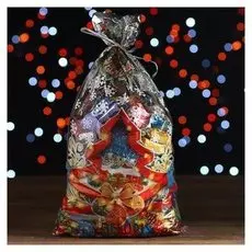 Новогодний подарок "Новогодний карнавал" пакет подарочный, 1200 г