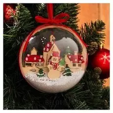 Новогодний шар «Снеговик» 11 см