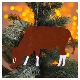 Новогодняя подвеска «Быки и коровы» 0,2х19х10,5 см