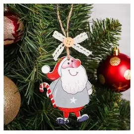 Новогодняя подвеска «Добрый дедушка»