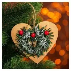 Новогодняя подвеска «Хвойное сердце»