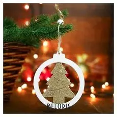 Новогодняя подвеска «Ёлка» 0,3х11х10 см