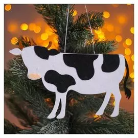 Новогодняя подвеска «Коровы» 0,2х21х12,5 см
