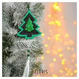 Новогодняя подвеска на ёлку «Ёлка» с хвостиком 10,5х9,5х0,4 см