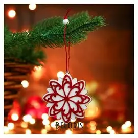 Новогодняя подвеска «Снежинки» 0,5х6,5х6,5 см