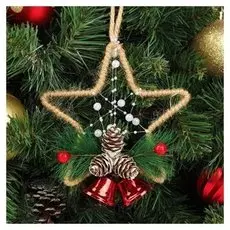 Новогодняя подвеска «Звезда с шишками» 3,5×16×14 см