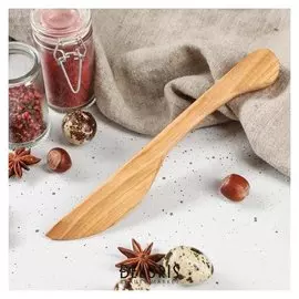 Нож деревянный "Славянский", 22 х 3 х 1,5 см, массив черешни