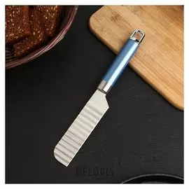 Нож для фигурной нарезки Lagoona, 25 см, нержавеющая сталь, цвет голубой металлик