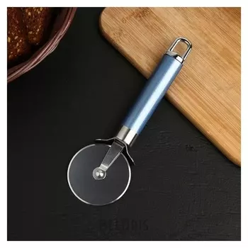 Нож для пиццы и теста Lagoona, 19 см, нержавеющая сталь, цвет голубой металлик