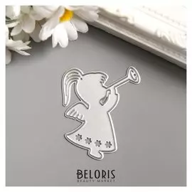 Нож для вырубки сталь "Ангелочек с дудочкой" 4,94х4,12 см