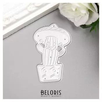 Нож для вырубки сталь "Кактус-мексиканец" 6х4 см