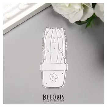 Нож для вырубки сталь "Кот-кактус" 6,2х2,8 см