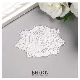 Нож для вырубки сталь "Роза с листьями" 6,2х9,3 см