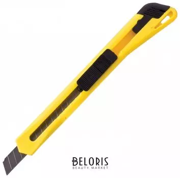 Нож канцелярский 9 мм Brauberg "Classic", фиксатор, корпус ассорти, упаковка с европодвесом