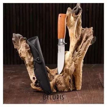 Нож охотничий 25см, мастер К, зазубрины на лезвии