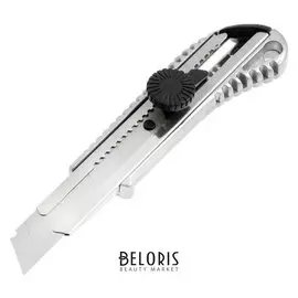 Нож усиленный Kubis 04-03-0518, выдвижное лезвие, винтовой замок, металлический, 18 мм