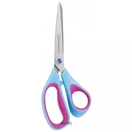 Ножницы Extra ребристые резиновые вставки бирюзово-фиолетовые