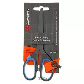 Ножницы Lamark 15.5 см, тефлоновое покрытие лезвий, ручки с мягкими вставками