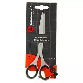 Ножницы Lamark 16.5 см, металлические ручки с резиновой вставкой