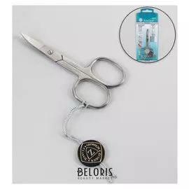 Ножницы маникюрные, широкие, загнутые, 9 см, цвет серебристый, B-102-s-sh