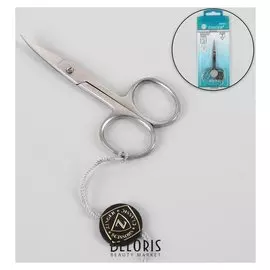 Ножницы маникюрные, загнутые, 9 см, цвет серебристый, в-116-s-sh
