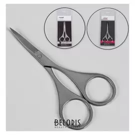 Ножницы маникюрные, загнутые, широкие, 9 см, цвет серебристый, Ru-0618