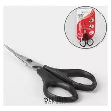 Ножницы маникюрные, загнутые, узкие, 9,5 см, цвет чёрный, н-093