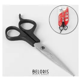 Ножницы парикмахерские, с упором, лезвие — 7,3 см, цвет чёрный
