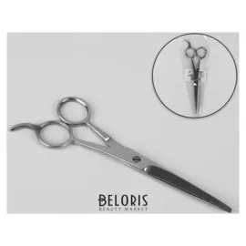 Ножницы парикмахерские с упором, лезвие — 7 см, цвет серебряный